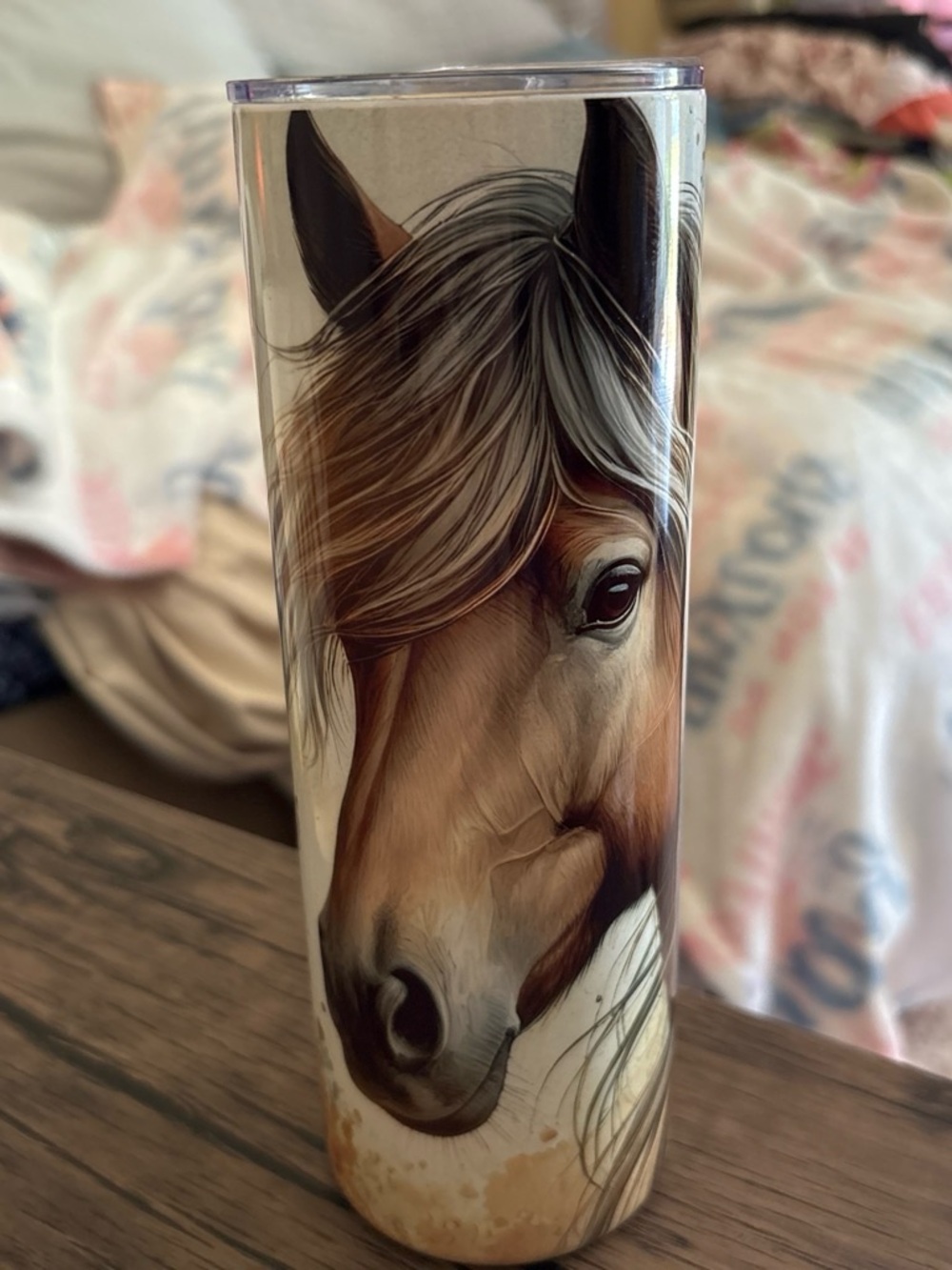 The Horse Brown and Cream Horse Portrait Art Print Tumbler